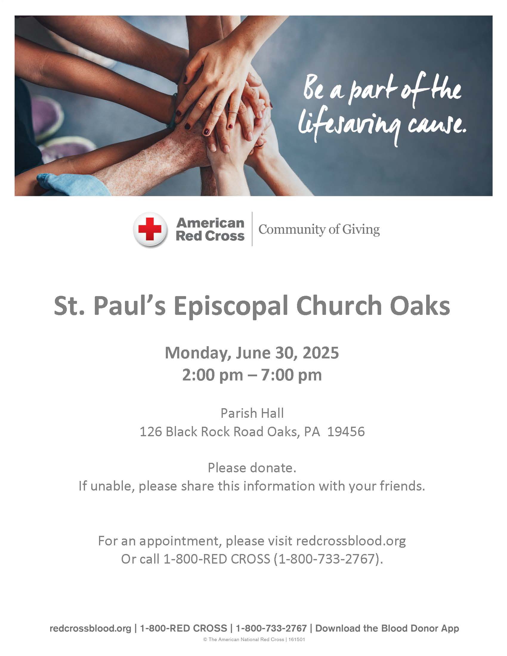 June 30th – Red Cross Blood Drive