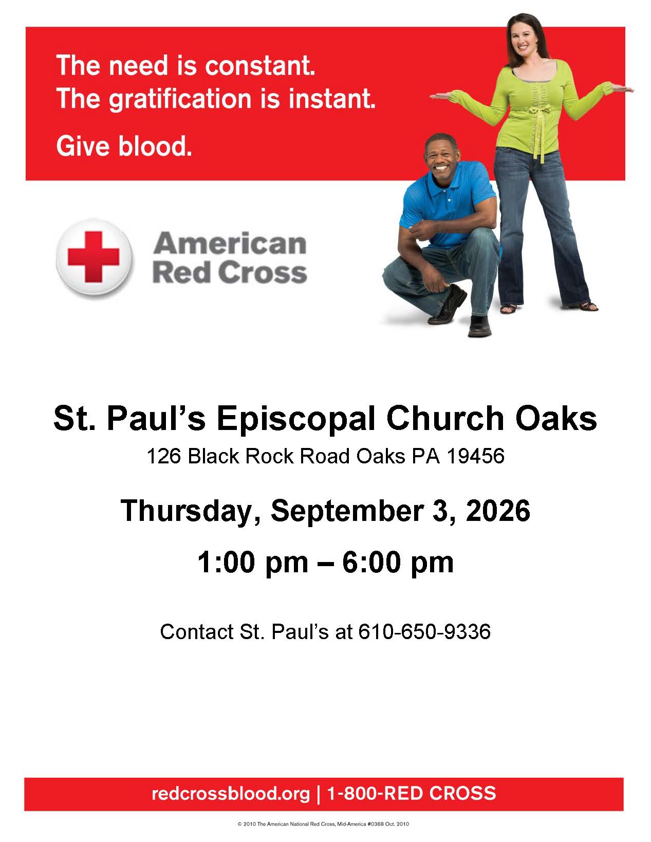 Red Cross Blood Drive in September 2026